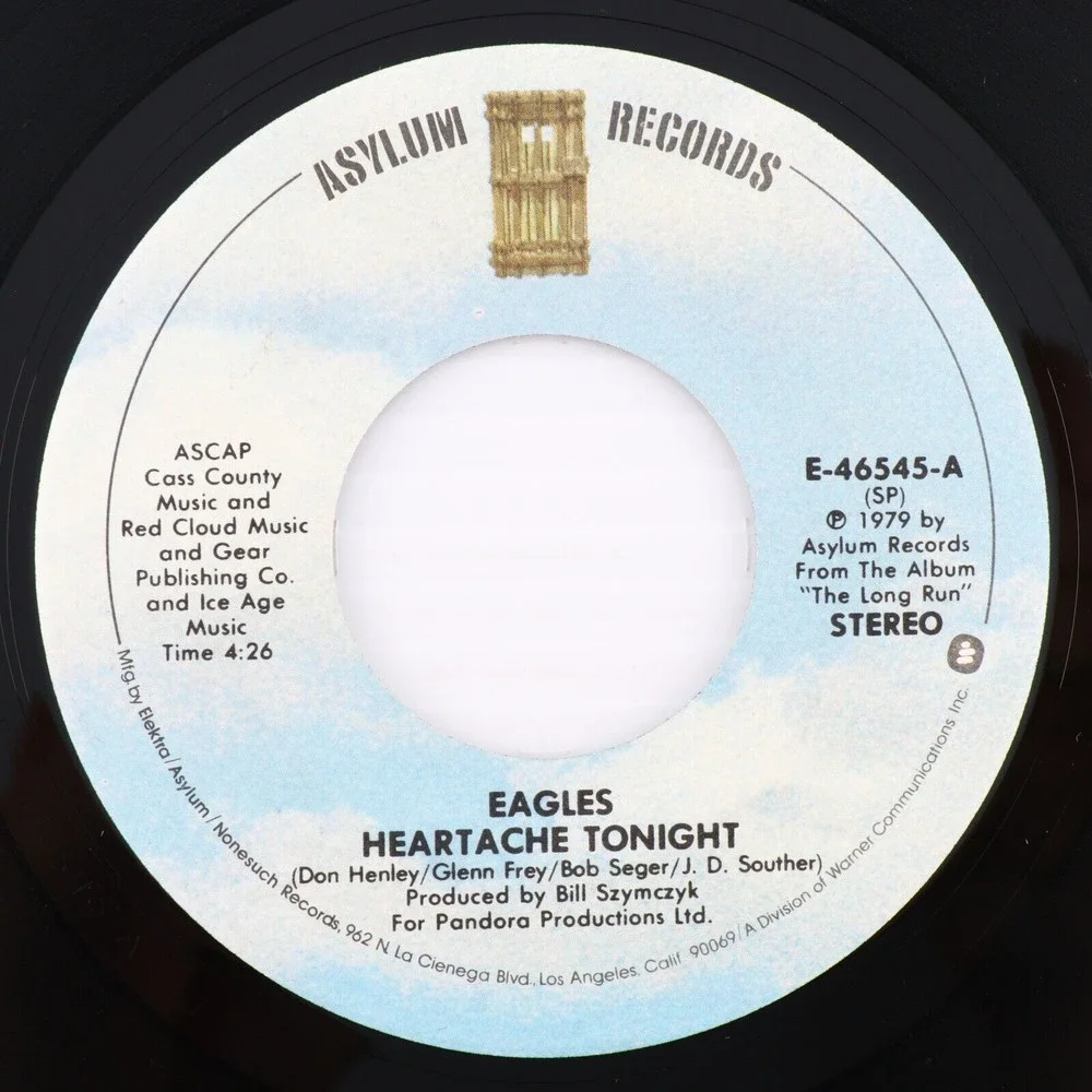 Eagles Heartache Tonight/Teenage Jail 1979 45 rpm 7" Single Vinyl Record E-46545 - Picture 1 of 7